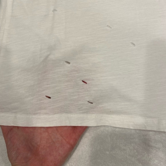 Lulu's Distressed White Tee - Picture 5 of 10